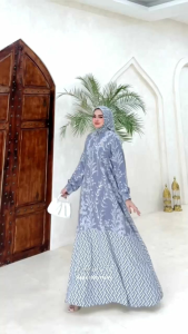 Set Hijab Gamis Motif Simple & Elegant dari Produk Amore by Ruby