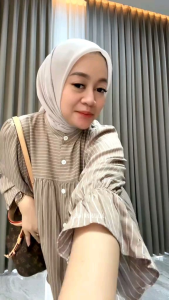 KANIA SET//SETELAN WANITA DEWASA//ONE SET RAYON MOTIF SALUR/SETCEL LENGAN PUFFY