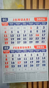 Kalender Dinding Kerja Dwibulan Tahun 2026 Lengkap Dengan Jadwal Sholat