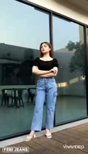 Loose (Semi Kulot) Cargo Jeans High Waist 27-34