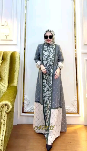 gamis modern set hijab gamis annemarie motif simple produk amore by ruby edisi am11