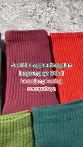 Kaos Kaki Polos Basic Old School Panjang Tebal - Hosela Project