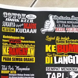 Stiker Kata Kata | Stiker 1 Lembar | Stiker Pack Ukuran 20cmx30cm
