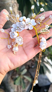 ร้านค้ามหาสารคาม - จรหู - จอนหู-ดอกไม้ทัดหู (ชุดไทยประยุกต์ /ชุดมินิมอล) รุ่นสั่งทำพิเศษ ดัดได้ ใส่สบาย ไม่เจ็บหู