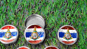 ตลับสีผึ้งท้าวเวสลงยาลายธงชาติ