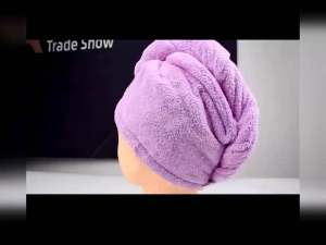 Handuk Keramas Hairtowel Handuk Turban Microbulu Handuk Kancing Kramas