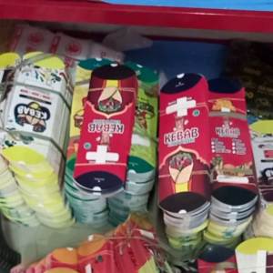 (100PCS) KARDUS KEBAB BUNGKUS KEBAB WADAH KEBAB 24X9CM