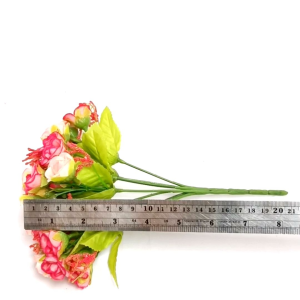 AF10 Bunga Mawar Mini Kecil Artifisial Tanaman Hias Plastik Rose Flower