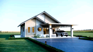 แบบบ้านจั่ว1 ชั้นมินิมอ