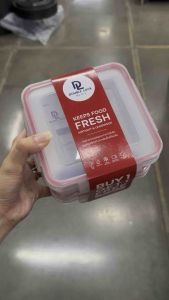 (1เซ็ทได้2ใบ มีคลิปรีวิว) กล่อง กล่องใส่อาหาร กล่องใส่ขนม กล่องใส่ผลไม้ สีแดง+มีฝาปิดกันฝุ่น super rock สีแดง ความจุ870ML สินค้ามีจำนวนจำกัด พร้อมส่ง (1135611912106)