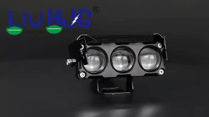 LAMPU TEMBAK LASER SQL 4 MATA MEREK HJG FULL ALUMINIUM DEVIL EYE UNIVERSAL MOTOR MOBIL DC 9-80 VOLT