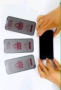 BLACK MATTE TEMPERED GLASS FULL LAYAR VIVO Y 27 ANTI MINYAK BEST TOOL