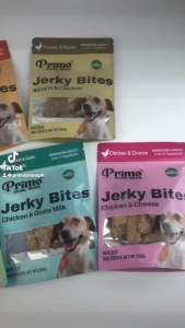 Primo Dog Cat Treats Jerky Bites Bundle of 3pcs Chicken Dog Jerky Bites with Moringa Malunggay