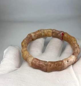 Natural Sakura Agate Bangles: Eco-Friendly & Handcrafted Women's Accessory