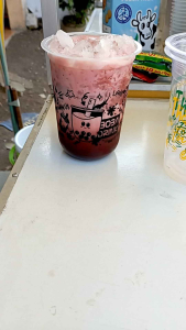 cup plastik motif boba 14oz.16oz (oval)