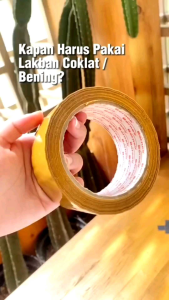 Lakban Bening Coklat Cokelat 1 Roll Pcs Satuan Transparant Tape Lem Isolasi Isolatif Solasi Selotip Solatip Kuat Lebar Tebal Isi Banyak Untuk Perekat Packing Kardus Karton