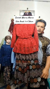 SETELAN KEBAYA ANAK PEREMPUAN MODEREN MODEL ROK DUYUNG USIA 3 14 TAHUN PAUD TK SD KEKINIAN