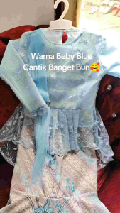 KEBAYA ANAK PEREMPUAN MODERN MODEL SELENDANG USIA 3 14 TAHUN SET ROK DUYUNG