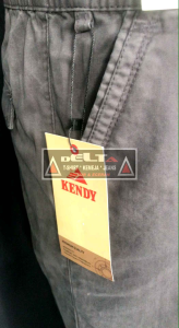 Celana KENDY Hitam Pendek Rip (Lingkar Pinggang Karet) HSK FS || 003