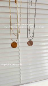 [KHÔNG ĐEN GỈ] Dây chuyền vòng cổ titan không gỉ thiết kế 2 lớp dây mã 85 Ciao