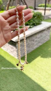 [KHÔNG ĐEN GỈ] Dây chuyền vòng cổ hạt trai nước ngọt mã 98 Ciao