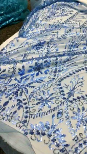 (HARGA PERSETENGAH METER) tulle korea full payet/cocok untuk gaun pengantin/ dress pesta gamis mewah payett