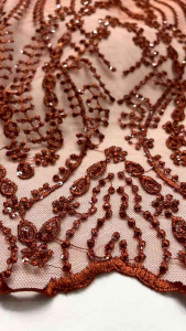 Murah! Tulle elisab lace spenggel/bahan kebaya motif elisab antik full payet