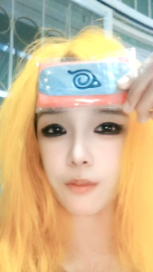 ที่คาดหน้าผาก แฟชั่น อะนิเมะ สีแดง