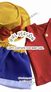 One Piece Girl Version Monkey D Luffy costume for baby girl up to 3 yrs old