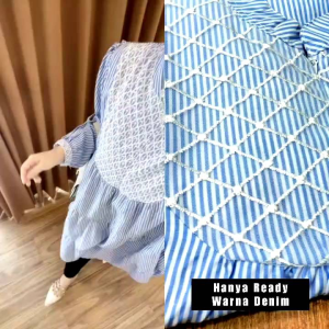 Tunik Salur Mix Brukat: Baju Formal Wanita Desain Elegan & Nyaman