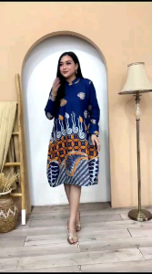 Tunik Batik Genes Terbaru Motif Kopri Ayam Mawar Gagak Abu