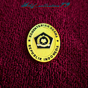 Pin Kemenag Kementerian Agama Kuningan Magnet + Box Pin Bulat