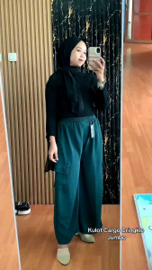 CARGO  PANTS Cringkel/Clana cargo saku timbul Jumbo Premium