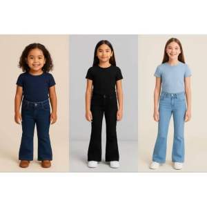 Kids Bootcut Denim Bootcut Jeans High Quality for girls