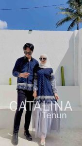 SET COUPLE BAJU KONDANGAN TENUN PRAYA DRESS MOTIF HUJAN RINTIK