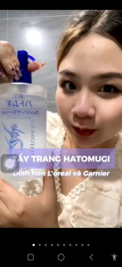 Nước Tẩy Trang Dầu tẩy trang  Ý Dĩ Hatomugi Nhật Bản 500ml
