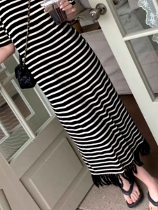 เดรสแฟชั่น คอกลมทรง หลวม แบบเรียบง่าย ลาย แต่งชาย สุดเก๋ แขนกุด+แขนสั้น