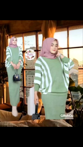 WENA SET BATWING ROK: Fashion Wanita Muslimah Kekinian