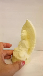 องค์เจ้าแม่กวนอิมขาวขนาดสูง4นิ้วงานเรซิ่น