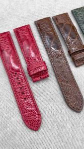 Dây đồng hồ đà điểu khoá kim. dây da đà điểu thật cao cấp nhiều size nhiều màu Songhan Leather bảo hành 6 tháng Songhan Leather