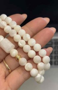 Chuỗi 3 vòng quấn tay đá xà cừ bạch ngọc ánh kim lấp lánh mic lu thống may mắn tài lộc
