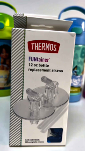 Authentic Thermos Replacement Straws for 12 Ounce Funtainer Bottle Clear