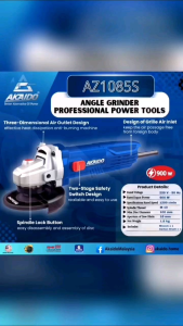 ●READY STOCK●AKAIDO Angle Grinder 900 Watt H/Duty GAZ108S