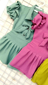 Promo Oneset Kayla Anak Perempuan Lucu Usia 1-7Tahun Terbaru Crinkle Airflow Korea Style