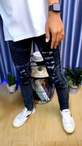 PROMO CELANA BIKERS RIDER RIPED-Celana Jeans Pria Sobek Lutut RIPPED Celana Panjang Pria