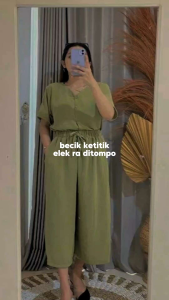 SETELAN TANIA NON KERAH CRINGKLE AIRFLOW PREMIUM