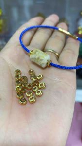 Charm khoen tròn chặn hạt làm vòng handmade cho dây 2li