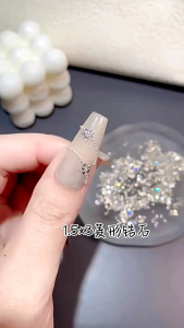Túi 100 viên đá mini chân bằng hình thoi siêu sáng lấp lánh trang trí móng tay nail