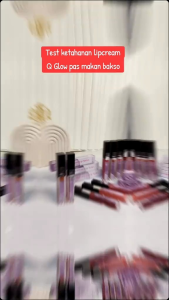 LiPS MATTE Q.glow bpom(varian Selly homes)(ringan di bibir& matte)