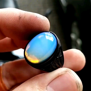 Cincin Batu Akik Natural Barjad Api Menyala Super Mewah Top Quality